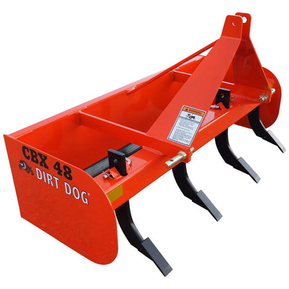 Dirt Dog CBX Series Light Duty 3-Point Box Blade | Model CBX-48 and CBX60 | 48" and 60" Oveall Width | 20-24HP | For Tractor