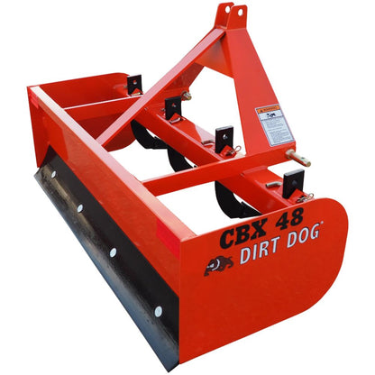 Dirt Dog CBX Series Light Duty 3-Point Box Blade | Model CBX-48 and CBX60 | 48" and 60" Oveall Width | 20-24HP | For Tractor