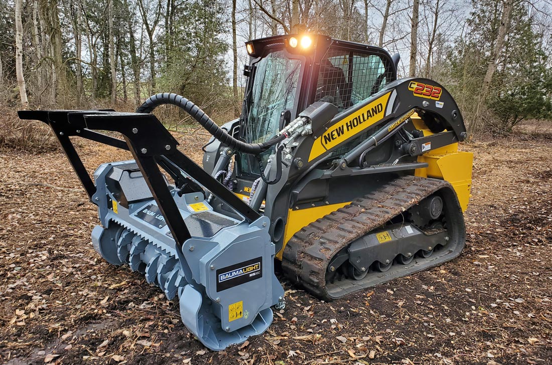 Baumalight HD Fixed Tooth  Brush Mulcher | Model MS-960 & MS1160 | Cutting Width 60" & 75" | Hydraulic Flow Range 30-45 GPM | For Skid Steers