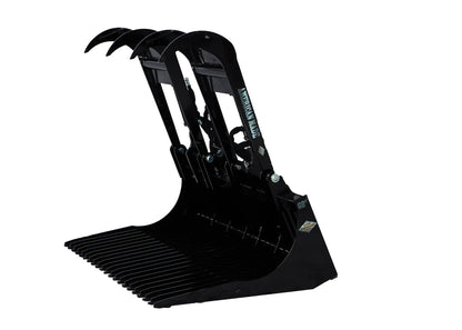 Top Dog Attachments Standard Brush Bucket Grapple | Oil Flow Range 15 to 20 GPM  | Width: 62" to 82” | For Skid Steers