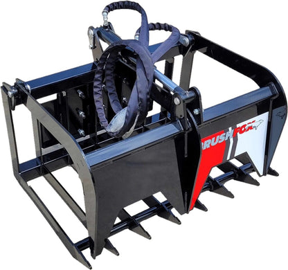 Brushfox Extreme HD Brush Grapple | EXTHD Series | 37"–84" Width | 8–10+ GPM | For Skid Steer
