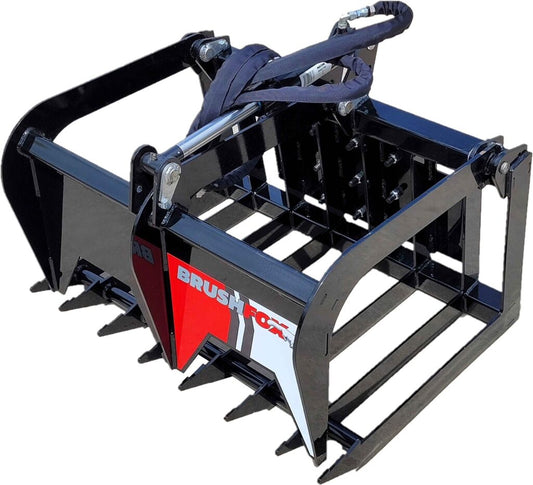 Brushfox Extreme HD Brush Grapple | EXTHD Series | 37"–84" Width | 8–10+ GPM | For Skid Steer