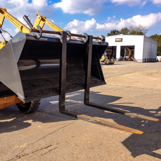 Solesbees Bucket Forks | Models SBF-5048 To SBF-10074L | Fork Length 48" To 72" | 5,000-10,000 lb Capacity | 8-30+ GPM | For Loaders