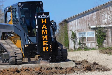 Danuser Hammer | Model CB40 | Width  25.1" inches | Oil Flow Range 12–30 GPM | For Skid Steer