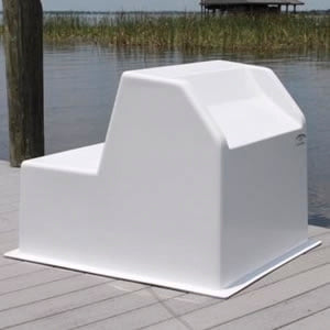 RIO MARINE CUSTOMS | Fiberglass Boat Console | Model CMCC06 | 33" W x 30" H x 39" D | Integrated Seat Design | For 19' to 24' Feet Boats