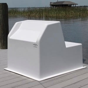 RIO MARINE CUSTOMS | Fiberglass Boat Console | Model CMCC06 | 33" W x 30" H x 39" D | Integrated Seat Design | For 19' to 24' Feet Boats