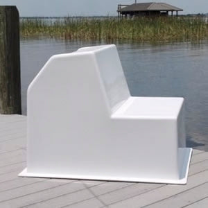 RIO MARINE CUSTOMS | Fiberglass Boat Console | Model CMCC06 | 33" W x 30" H x 39" D | Integrated Seat Design | For 19' to 24' Feet Boats