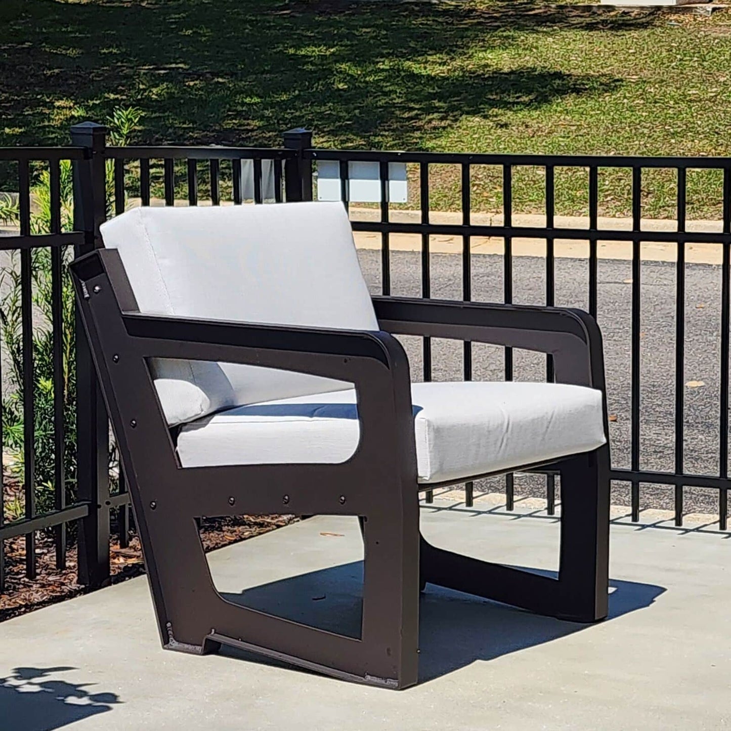 Killer Dock Club Chair | Width 48" | Marine-Grade Aluminum | For Dock, Seawall, Deck & Patio
