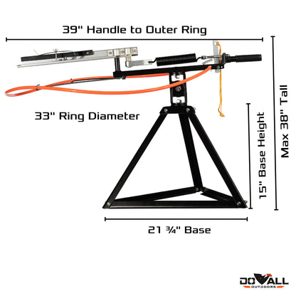 Do All Traps Clayhawk Full Cock Trap | Throwing Arm Reach 39" | Ring Diameter 33" | Maximum Height 38" Tall