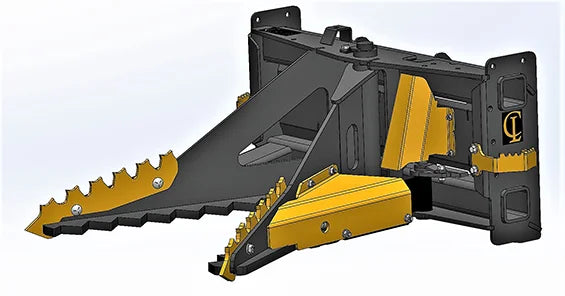 CL Fabrication Challenger Tree Puller | Width 38" inches | Oil Flow Range 15-25 GPM | For Skid Steers