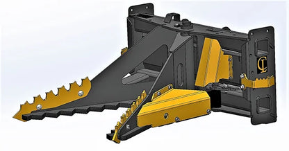 CL Fabrication Challenger Tree Puller | Width 38" inches | Oil Flow Range 15-25 GPM | For Skid Steers