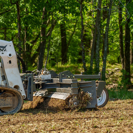 CID X-Treme Power Rake | Overall Width 79.5" & 97.5" inches | Drum Diameter 10.25" inches | For Skid Steer