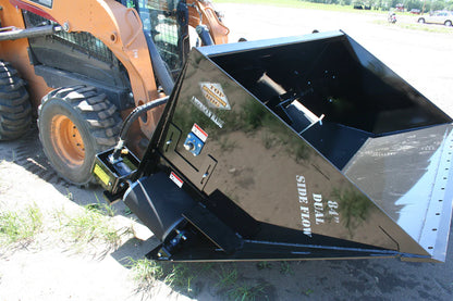 Top Dog Attachments Dual Side Flow Bucket - Light Material | Width: 97” | Capacity: 46 to 55.2 cu. ft | For Skid Steers