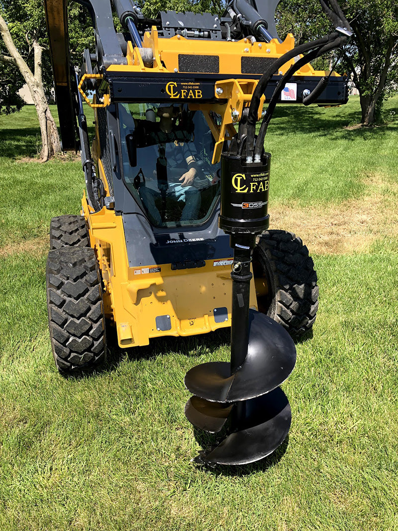 CL Fabrication Augers |  Model 2" Hex Drive | Width 6"-36" inches | Oil Flow Range 15-30 GPM | For Skid Steer Loaders