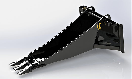 CL Fabrication Stump Bucket | Width 65" inches | Oil Flow Range 12-30 GPM | For Skid Steers