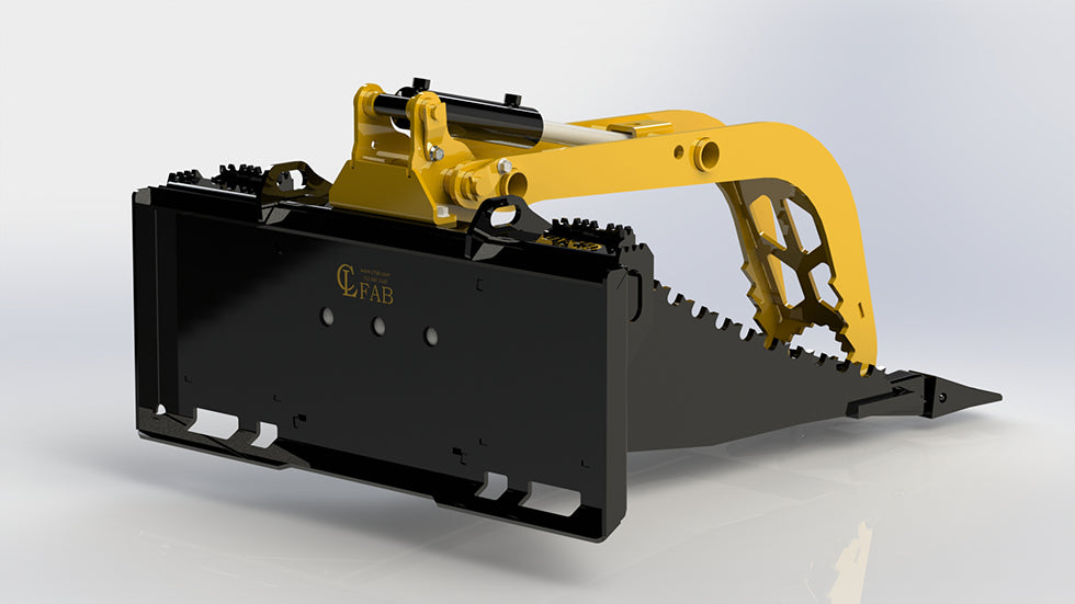 CL Fabrication Stump Bucket | Width 65" inches | Oil Flow Range 12-30 GPM | For Skid Steers