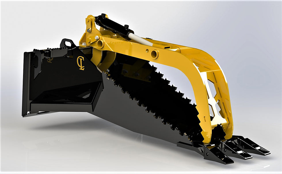 CL Fabrication Stump Bucket | Width 65" inches | Oil Flow Range 12-30 GPM | For Skid Steers