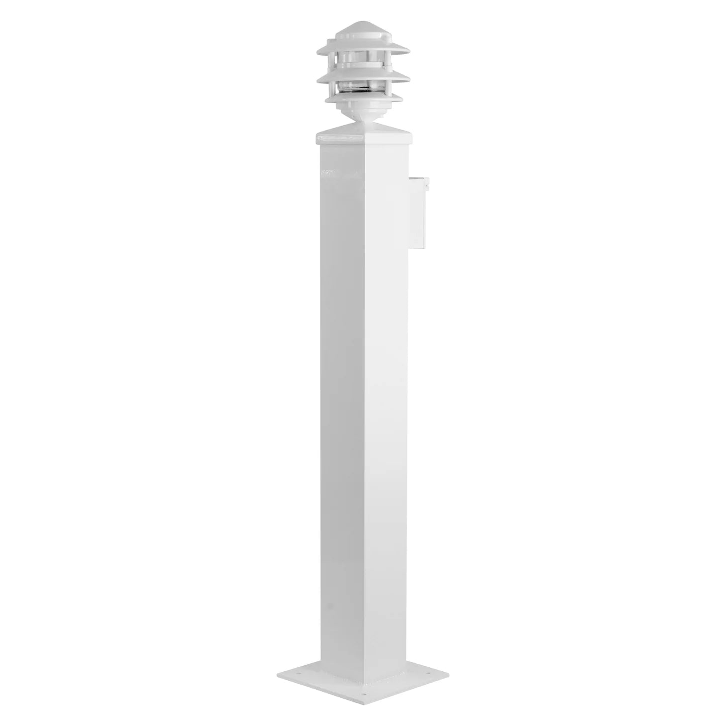 CM Marine Dock Pagoda Light Post With Electric | Model CMPEL36 | Height 44" | Marine‑Grade Aluminum Pedestal | For Universal Dock & Pathway Lighting