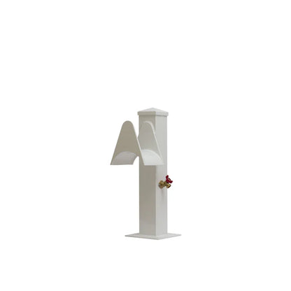 RIO MARINE CUSTOMS | Water Pedestal Stanchion | Model CMPW24-WHT | Height 24" Inches | 8" x 8" Base | Durable Aluminum Design | For Dock