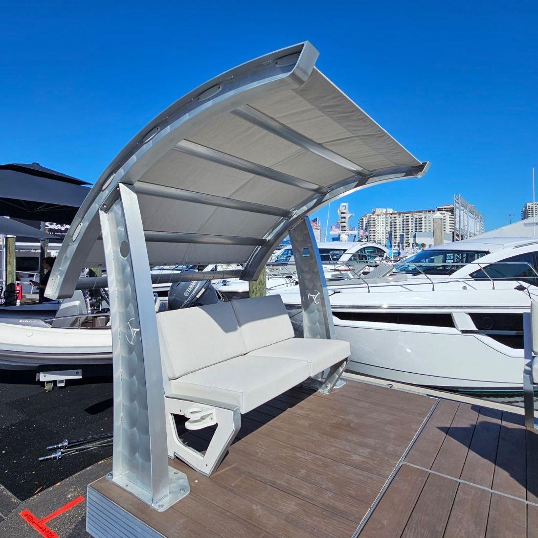 Killer Dock Cabana & Love Seat Outdoor Furniture | Width 48" | Sunbrella Cushions | For Dock, Seawall & Patio