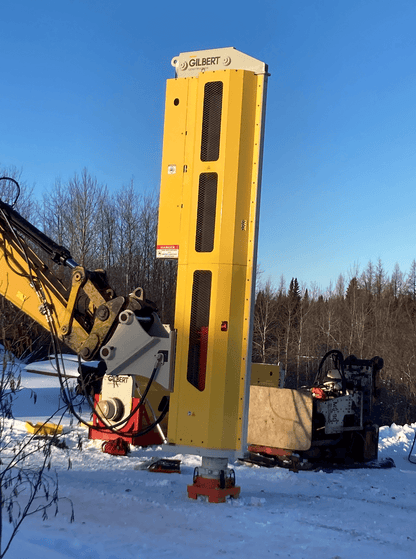 Gilbert Pile Driver Hydraulic Drop Hammer | Height 211" | Machine Size 30-45 Ton | For Excavators