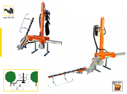 Rinieri Orchard Pruning Machine for Skirting CRB 100-120-150 Model | 39" Cutting Width for Tractor