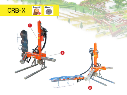 Rinieri Orchard Pruning Machine CRB-X 1 for Skirting | 3-4 Discs | 16" Disc Diameter for Tractor