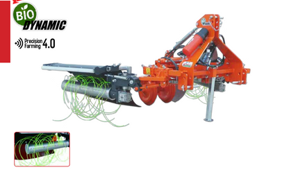 Rinieri SRL Sucker Remover Double on Bio-Dynamic Duo | Independent Hydraulic Side Shift | 83"-106" Row Width for Tractor