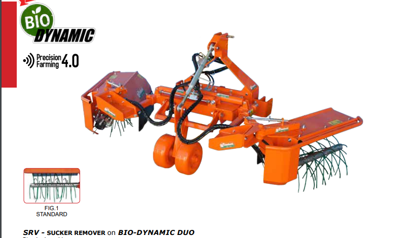 Rinieri SRV Sucker Remover Double On BIo-Dynamic Duo | 79"-169" Row Width for Tractor