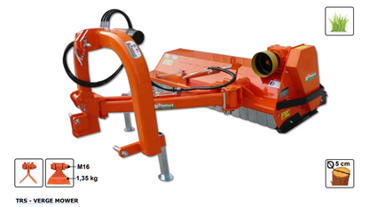 Rinieri Verge Mower TRS | Grass Branch Cutter | 51"-71" Working Width | 30-60HP for Tractor