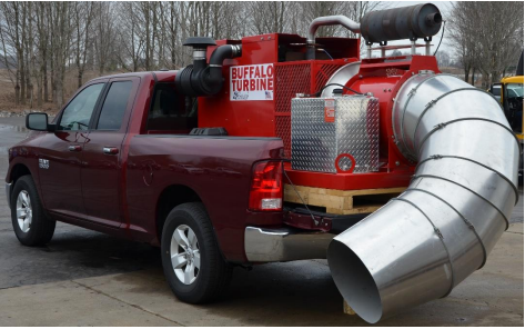 Buffalo Turbine Debris Blower | Model BT-V8DB | Width 48" | Length 96" | Turbine Size 24" | V8 Gasoline Engine | Skid Type