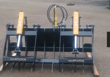 MARTATCH GRAPPLE RAKE AG TRACTOR SKID STEER MOUNT FOR TRACTOR