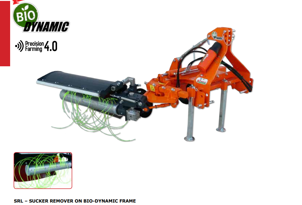 Rinieri SRL Sucker Remover on Bio-Dynamic Frame | 67"-185" Row Width for Tractor