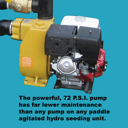 Turbo Turf Hybrid Hydroseeder | Model HY-750-HE & HY-750-HE-P | Width 75" | Capacity 750 Gallons | Honda Engine 2x 13 HP | For Residential, Commercial & Large-Scale Applications
