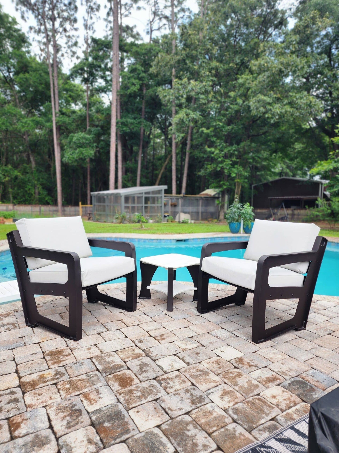Killer Dock Club Chair | Width 48" | Marine-Grade Aluminum | For Dock, Seawall, Deck & Patio