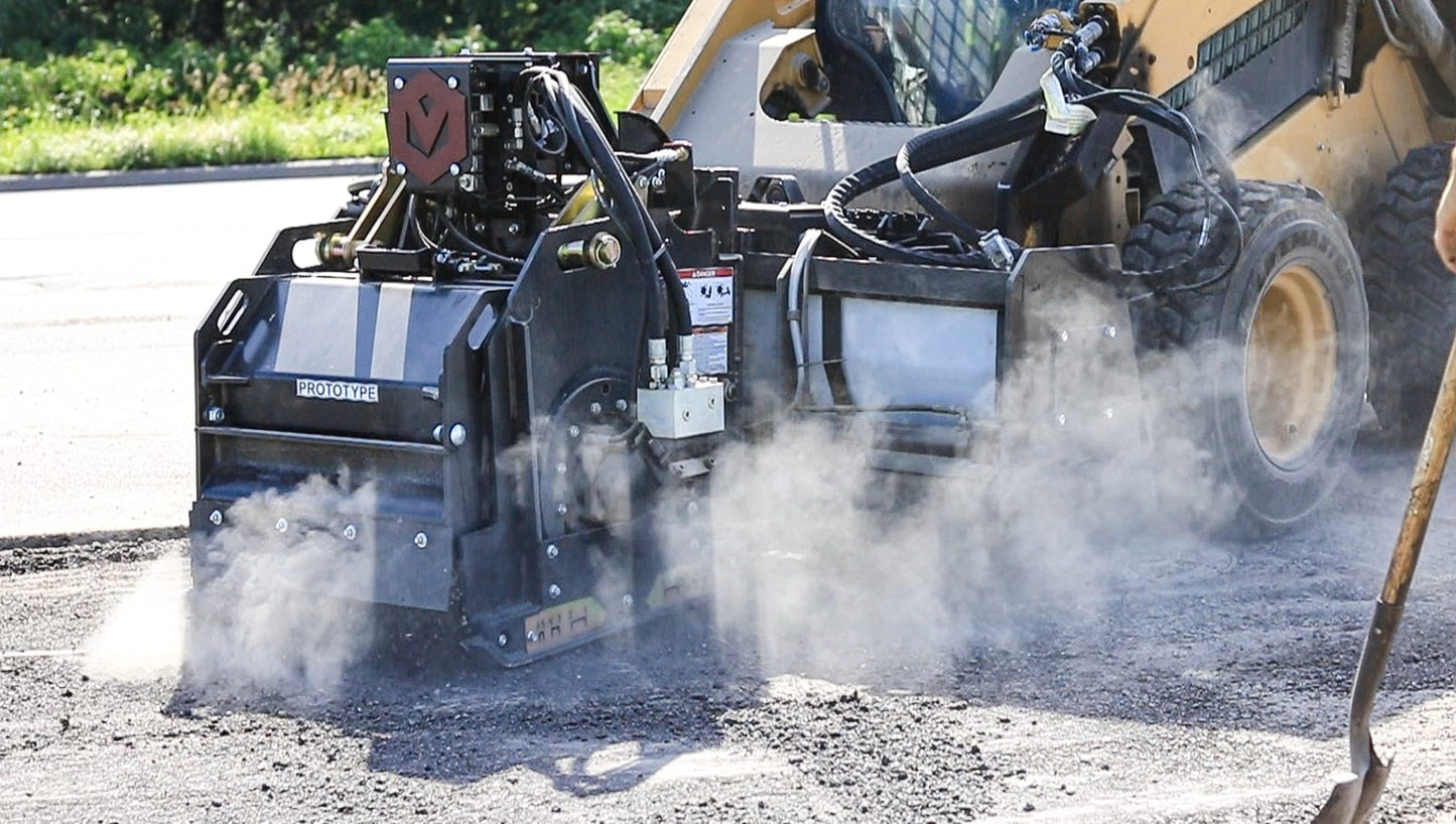 Virnig Cold Planer | Models PLR18 To PLR48 | Widths 18" To 48" | Hydraulic Flow 26 To 50 GPM | For Skid Steer & Track Loaders