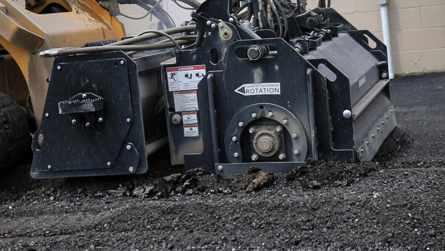 Virnig Cold Planer | Models PLR18 To PLR48 | Widths 18" To 48" | Hydraulic Flow 26 To 50 GPM | For Skid Steer & Track Loaders