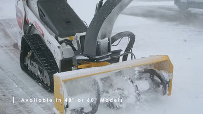 HitchDoc Snowblower | Model HDS48MS  | Width 48" inches | Oil Flow Range 7–29 GPM | For Mini Skid Steers