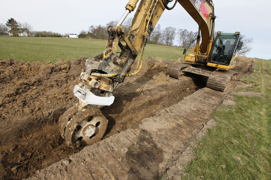Bedrock Attachments Compaction Wheel | Model ECW1X4 | 4 Wheels | A, 315, B Linkage | Width 36" | For Excavator