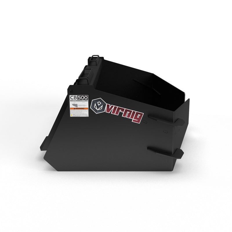 Virnig Concrete Bucket | Models CB500 & CB750 | Widths 63.5" To 82.5" | Hydraulic Flow 15 To 25 GPM | For Skid Steer