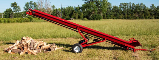 Blacks Creek Firewood Conveyors, Cleats & Trash Racks | Length 16', 20', 24' & 30' | Honda Engine Horsepower 4.4 HP | Heavy-Duty Steel Frame