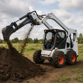 Wallenstein Skid Diggers | Model QC-620  | Digging Depth 72" | 10-30 GPM | For Skid Steers