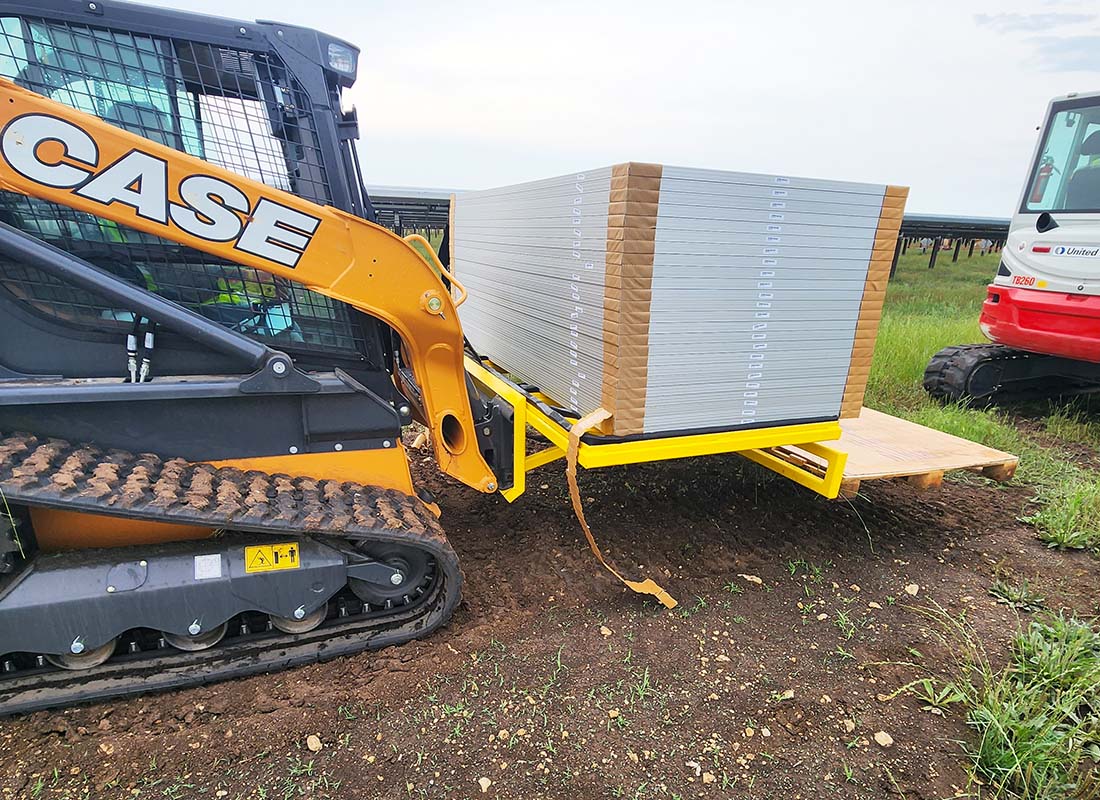 Vacuworx Solar Panel Lifter & Pallet Curler System | Model SPL Series | Width 30.1" | 300 lb Capacity | Up To ~8 Ton | For Mini Excavator
