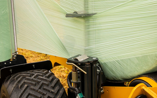 Tanco Round Bale Wrapper | Model D66-1400-V | Width 105" | 30-60 GPM | 40-60 HP | For Skid Steers, Tractors & Loaders