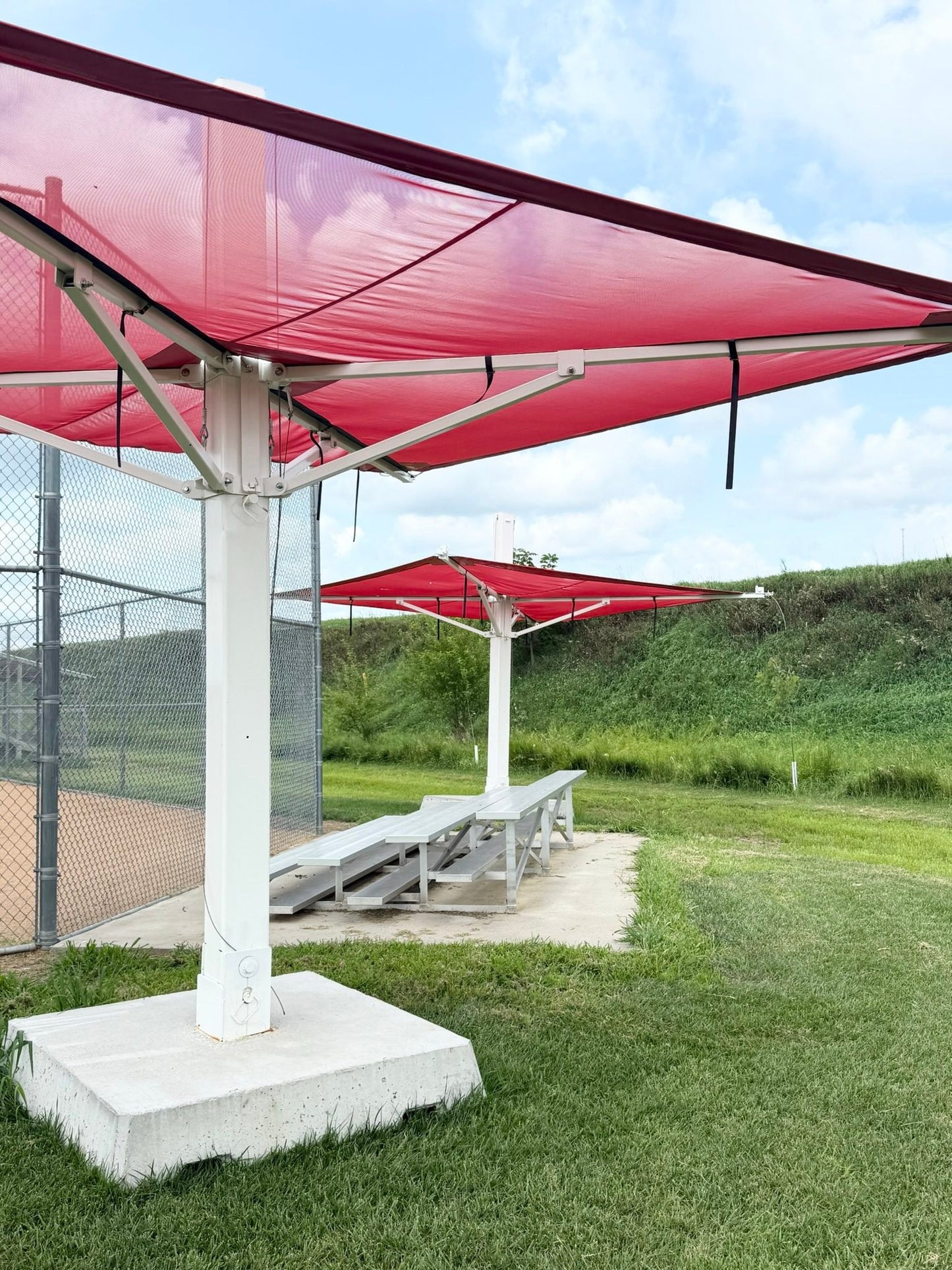 Mohr Shade Drop Shade | Size 10' x 10' | Adjustable Height | Wind-Resistant | For Outdoor Shade Structure