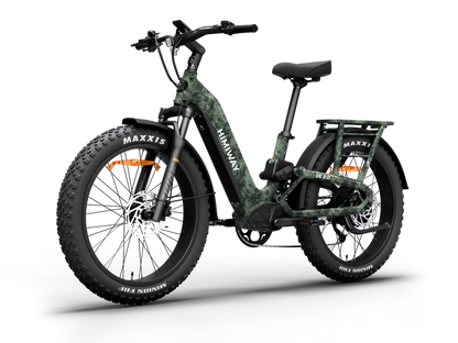 Himiway | Electric Bike | Model D5 2.0 ST (Step-Thru) Camo | 750W Hub Motor | 26 x 4.0” Fat Tires | 65 Mile Range | 400 lb Payload | 90Nm Torque | For Hunting, Off-Road Trails & All-Terrain Adventure