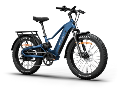 Himiway | Electric Bike | Model D5 2.0 | High-Step & Step-Thru | 750W Hub Motor | 26 x 4.0” Fat Tires | 65 Mile Range | 400 lb Payload | 90Nm Torque | For Commuting, Trail Riding & All-Terrain Adventure