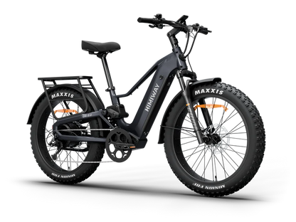 Himiway | Electric Bike | Model D5 2.0 | High-Step & Step-Thru | 750W Hub Motor | 26 x 4.0” Fat Tires | 65 Mile Range | 400 lb Payload | 90Nm Torque | For Commuting, Trail Riding & All-Terrain Adventure