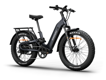 Himiway | Electric Bike | Model D5 2.0 ST (Step-Thru) | 750W Hub Motor | 26 x 4.0” Fat Tires | 65 Mile Range | 400 lb Payload | 90Nm Torque | For Urban Commuting & All-Terrain Adventure