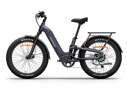 Himiway | Electric Bike | Model D5 2.0 ST (Step-Thru) | 750W Hub Motor | 26 x 4.0” Fat Tires | 65 Mile Range | 400 lb Payload | 90Nm Torque | For Urban Commuting & All-Terrain Adventure